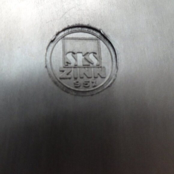 SKS Zinn 95% Pewter Plate The Poor Sparrow Der Arme Spatz German Vintage 8" - Picture 7 of 7